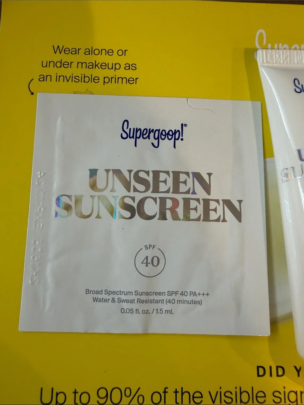 New! Bundle of Supergoop Unseen Sunscreen minis/travel size